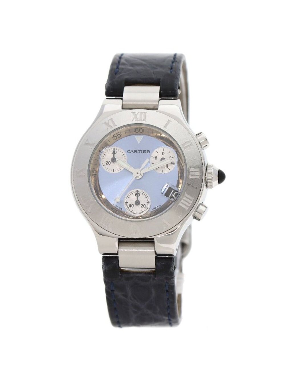 Cartier Chrono Scarf SM Watch SS Leather